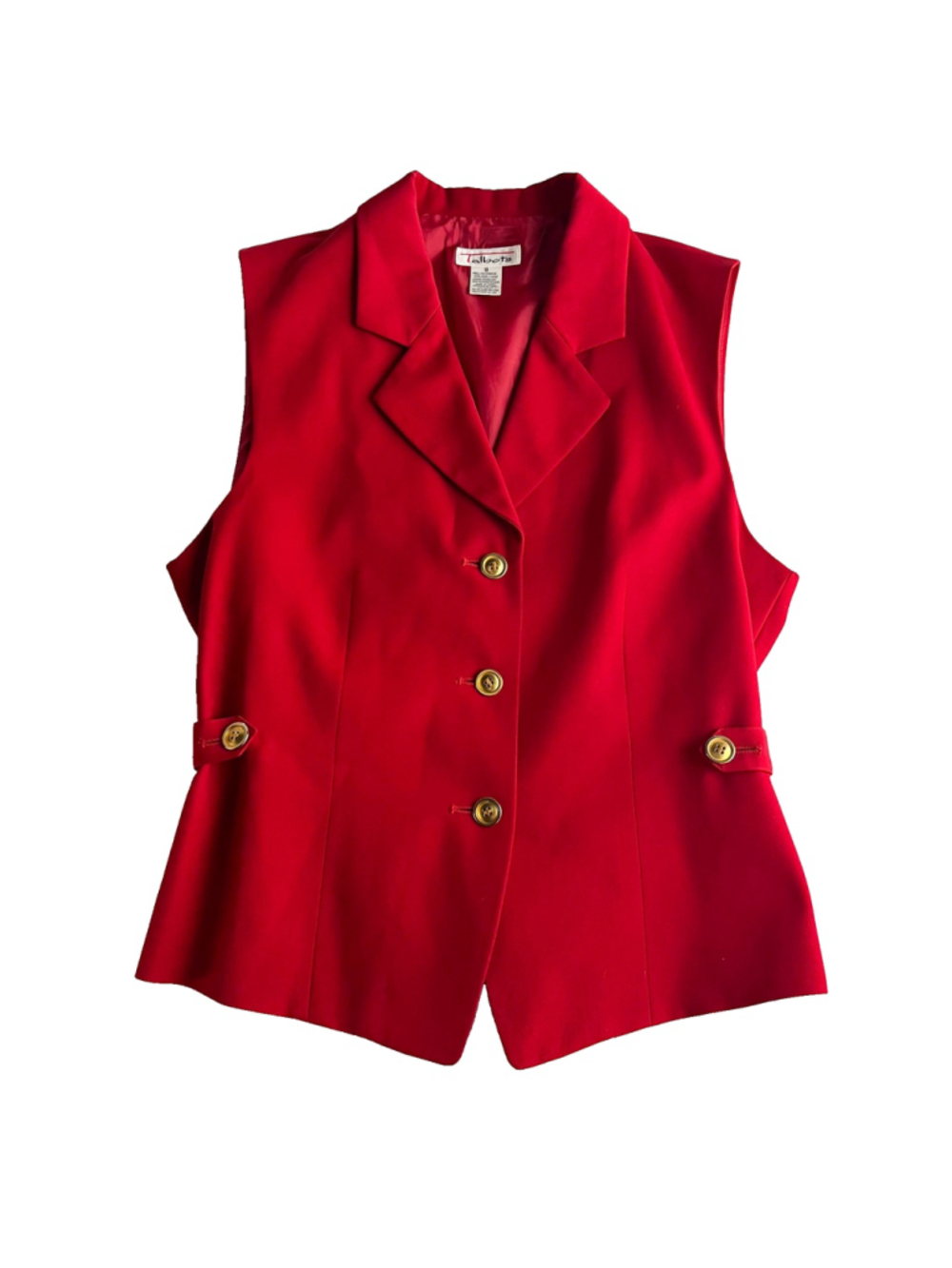 Vintage Talbots Red 100% Wool Vest Academia Preppy Old Money Indie Sleaze Sz 8